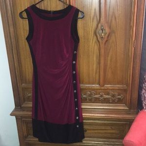Ralph Lauren Burgundy & Black Dress